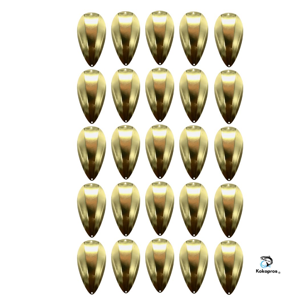 KOKOPROS® Original Jet Dodger - (25) -Pack of Gold Jet Dodgers Blanks-
