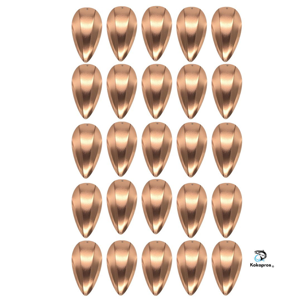 KOKOPROS® Original Jet Dodger - (25) -Pack of Copper Jet Dodgers Blanks-