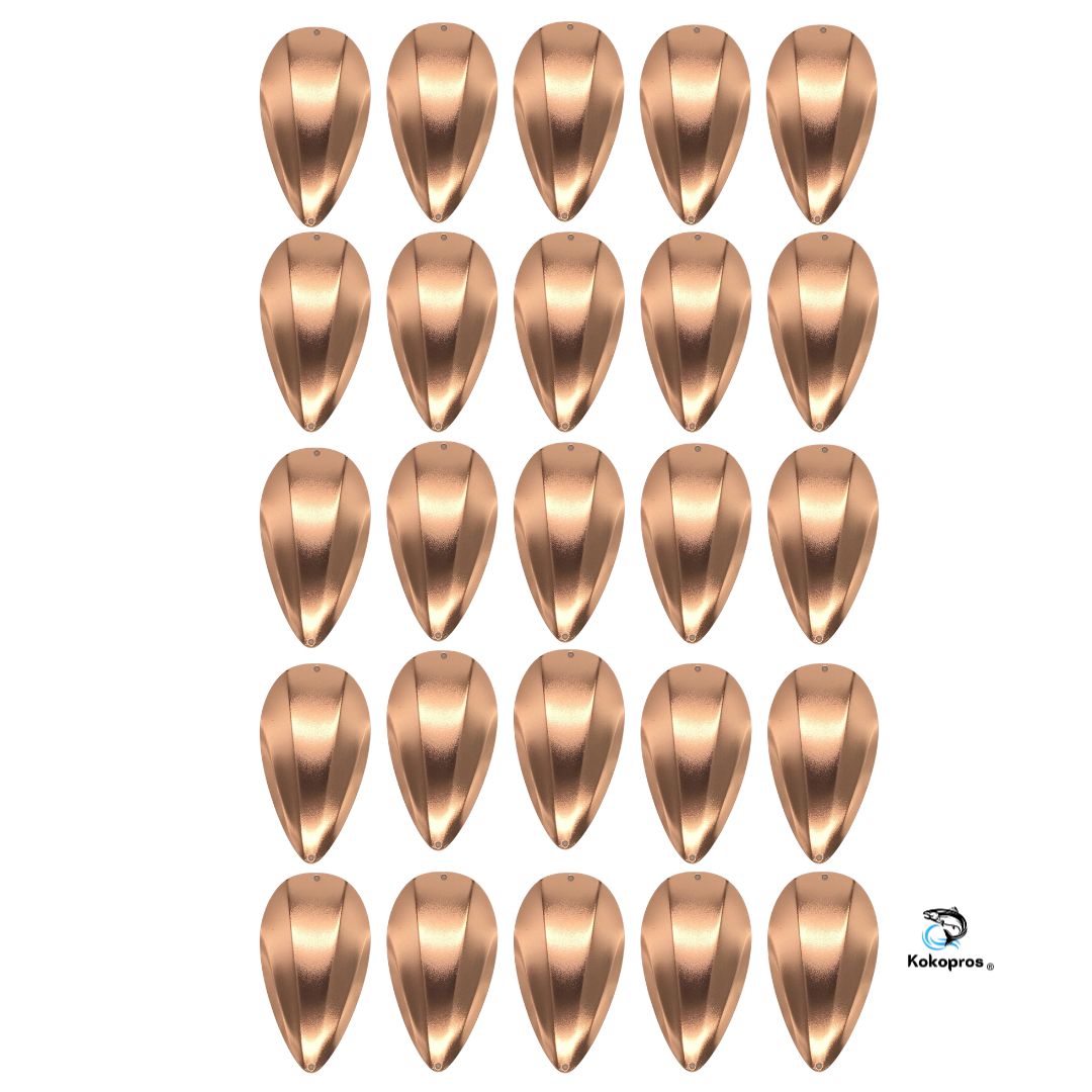KOKOPROS® Original Jet Dodger - (25) -Pack of Copper Jet Dodgers Blanks-