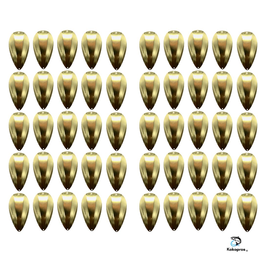 KOKOPROS® gold jet dodger blanks, 4 1/2-inch, 50-pack, alternate view 2