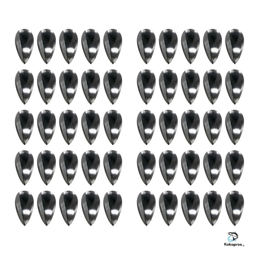 KOKOPROS® silver jet dodger blanks, 4 1/2-inch, 50-pack, alternate view 2