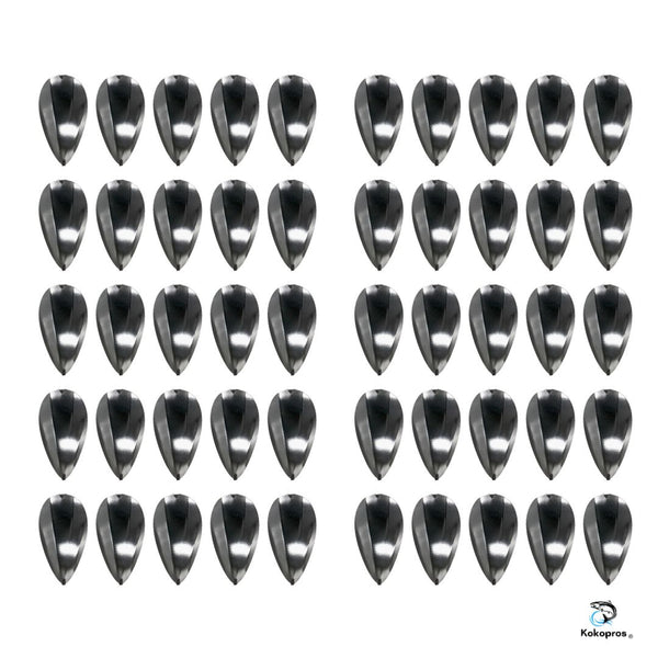 KOKOPROS® JET Dodger, Blanks (50PK) Silver 4 1/2 inch