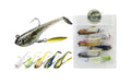 KOKOPROS® multicolor spinner kick tail soft lures, 6-pack with case