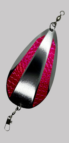 Jet Dodger - KOKOPROS® (Silver) Jet Dodger with (Hot Pink) Reflective Sidebar Sticker
