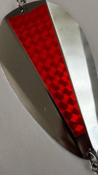 Jet Dodger- Kokopros Silver Jet Dodger with Bright Red Reflective Nucleus Sticker
