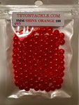 100- Premium Shiny Orange 5mm Beads (also available in 50 packs)