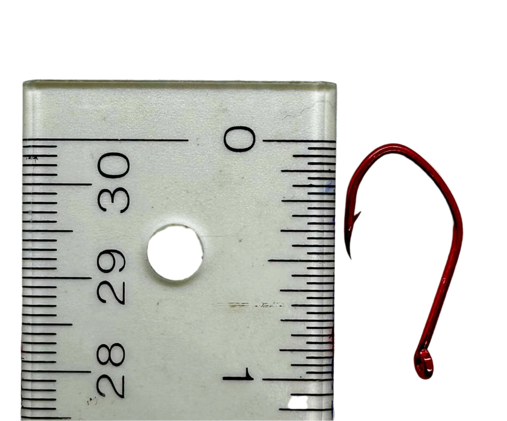 KOKOPROS® red sickle hooks, size 2, 100-pack, alternate view