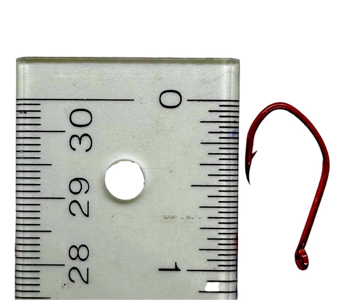 KOKOPROS® red sickle hooks, size 2, 50-pack, alternate view