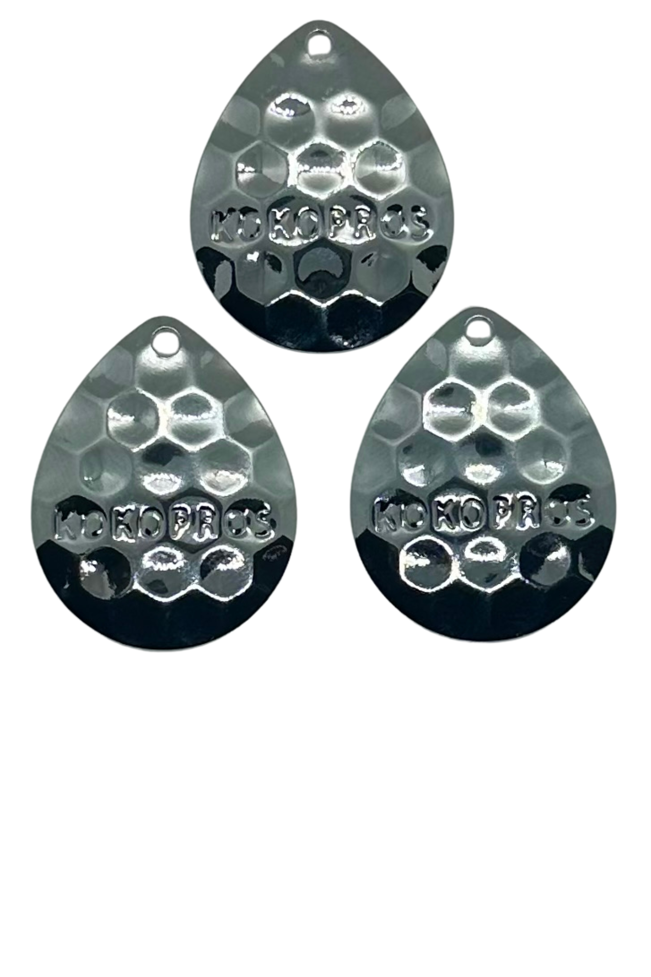 KOKOPROS® Colorado Gold, Silver & Copper Hexagon Spinner Blades-3- packs