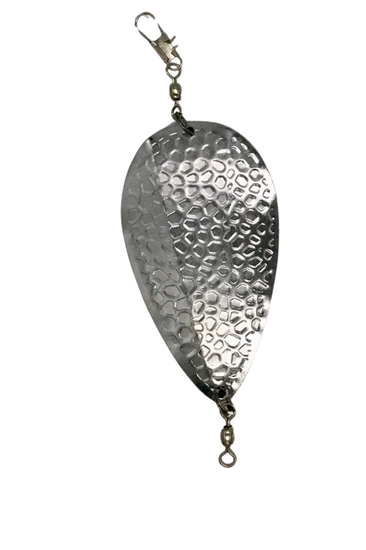 KOKOPROS® Spring Hammered jet dodgers in gold, silver and copper, 6-pack, close-up, horizontal view