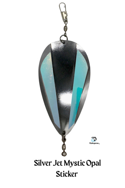 Jet Dodger -  KOKOPROS® *Silver Jet Dodger with Mystic Opal Sidebars-
