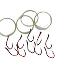 KOKOPROS® size 2 pre-tied red sickle hooks, 5-pack