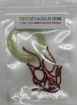 Size #2 Pre-tied Red Sickle Hooks- 5 pack