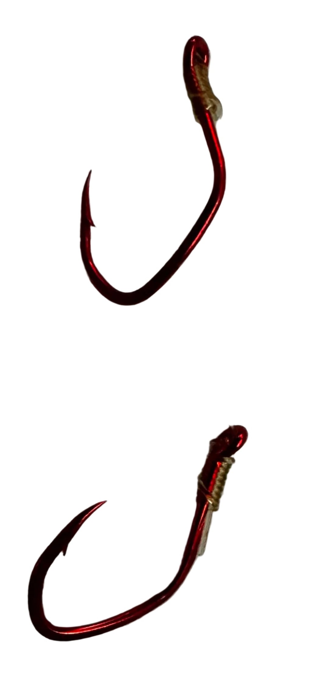 KOKOPROS® size 2 pre-tied red sickle hooks, 5-pack, alternate view