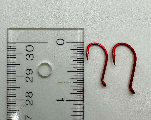 Hooks - Size 4 Pre-Tied Red Octopus Hooks 10- packs (Also available in 50 and 100 hooks)