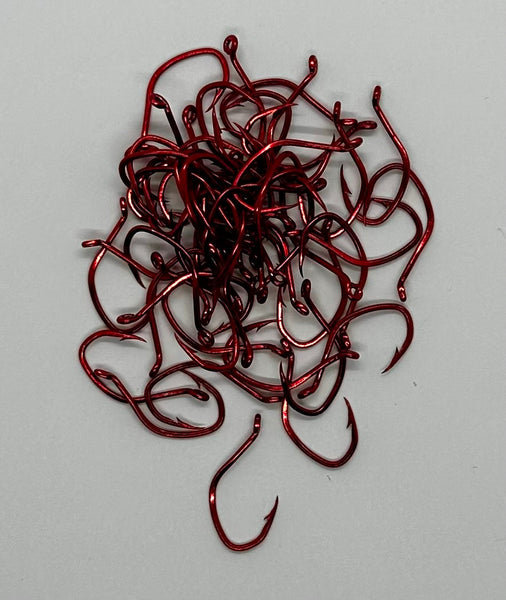 Hooks - Red Sickle Size 4- 50 Pack