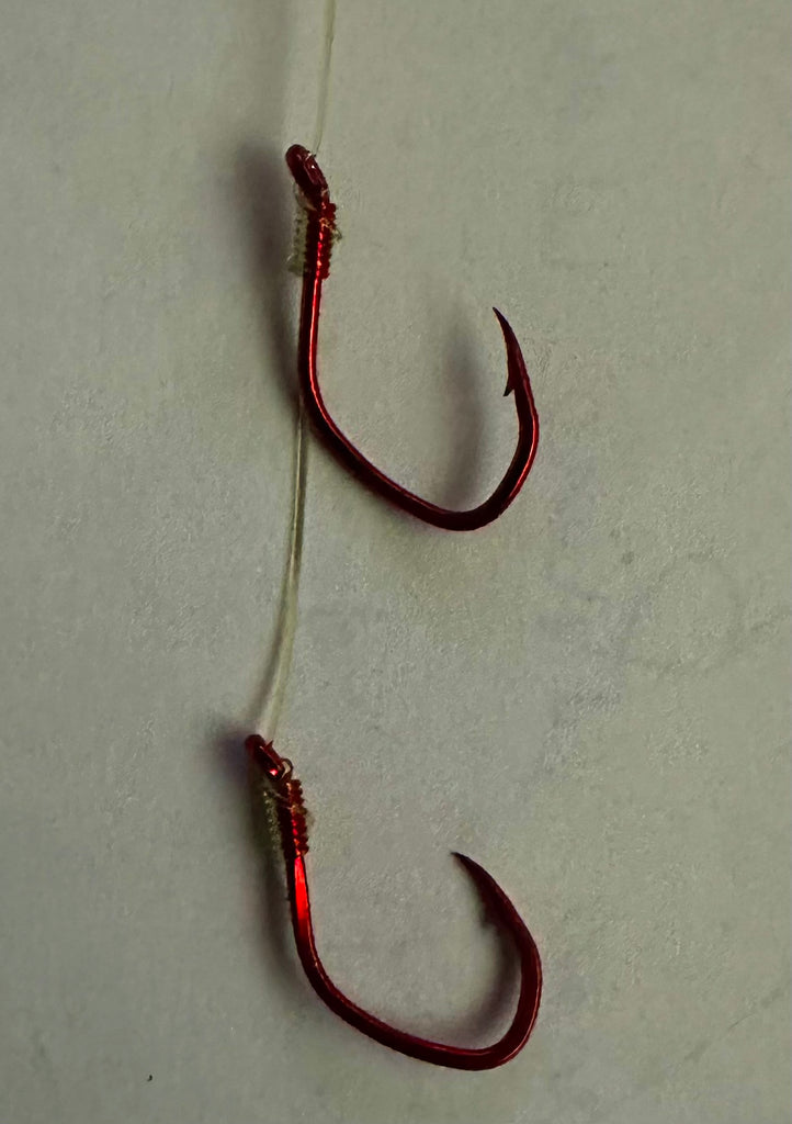 Hooks - Size #4 Pre-Tied Red Sickle Hooks- 5-packs – Teton Tackle