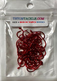 Red Octopus Hooks - Size 4 - 50-PACK