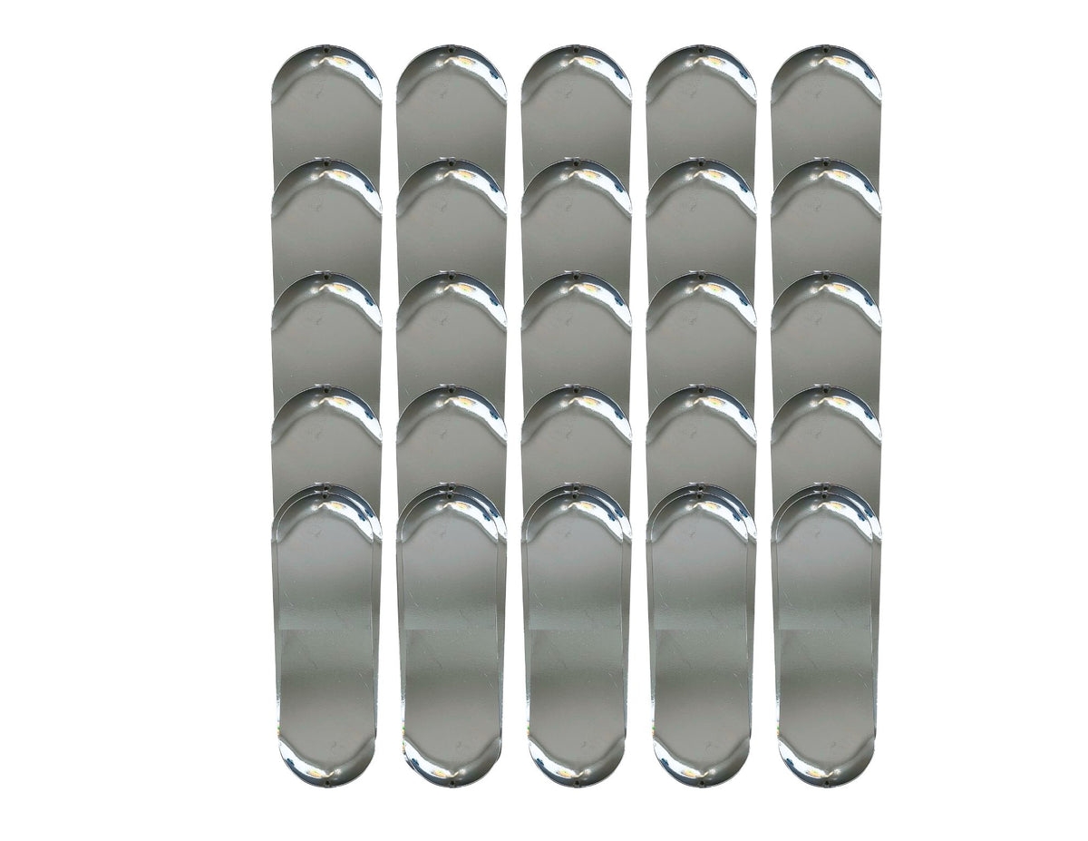 KOKOPROS® silver blank skateboard dodgers, 25-pack