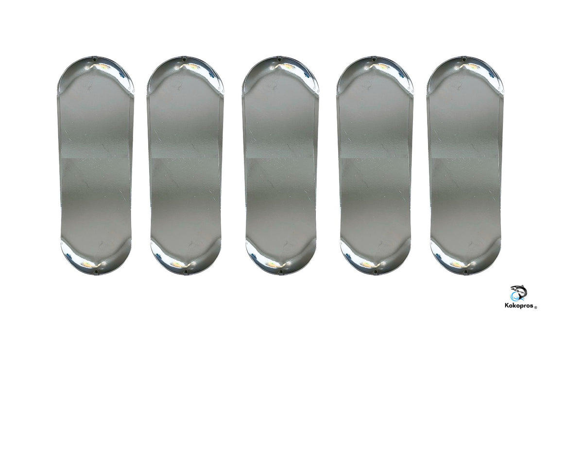 KOKOPROS® silver blank skateboard dodgers, 5-pack