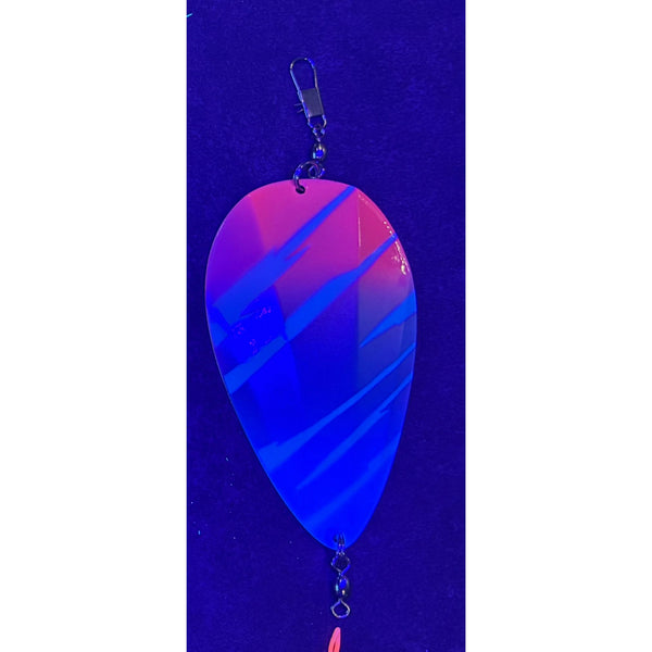 KOKOPROS® Jet Squadron  Snow Cone Jet Orange ,Silver, White. Airbrushedt Dodgers 4 1/2-inch  Kokanee Salmon Fishing
