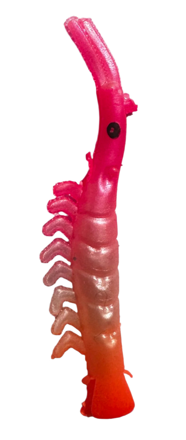 KOKOPROS® UV micro shrimp #8, pink, white and orange, nickel spinner blade, alternate view 2