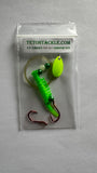 UV Micro Shrimp- Green #10- Bright Green w/ Chartreuse Spinner Blade