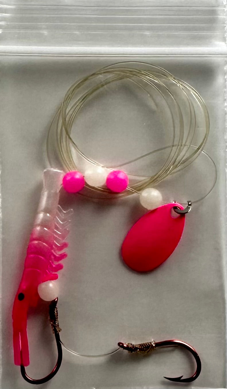 KOKOPROS® Shrimp, Shrimp, Shrimp ready-to-fish kit, 36 count, #3 Pink and White shown