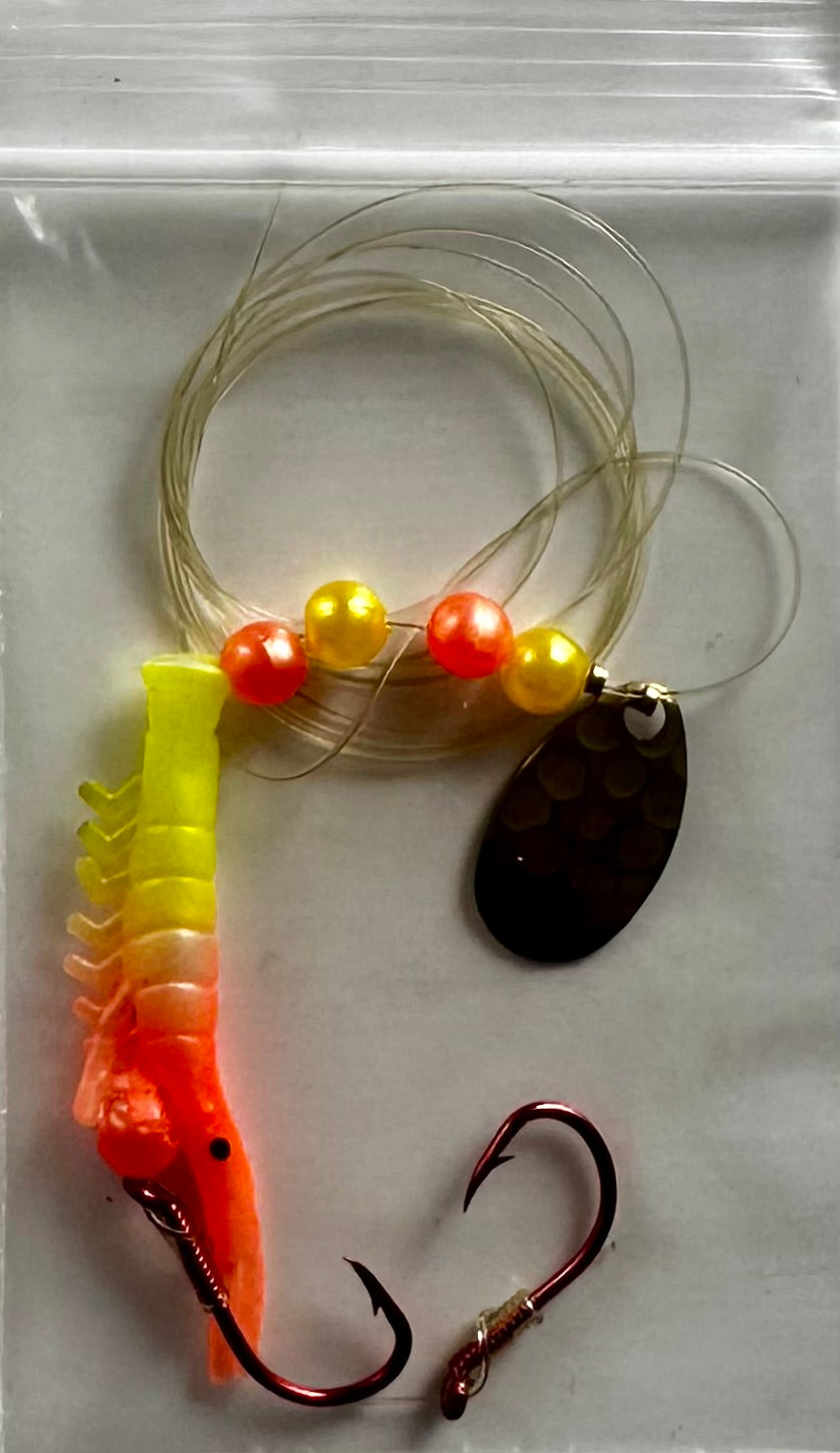 KOKOPROS® Shrimp, Shrimp, Shrimp ready-to-fish kit, 36 count, #7 Orange and Yellow shown