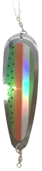 Dodger - KOKOPROS® (This is in a variant)KOKOPROS Kokanee Salmon Fabulous Five Finished Teardrop Fishing Flashers, 5-1/2" Length, Chrome, Multicolor 5 Pack - Salmon Fishing Tackle - Durable Metal Construction - Hyperglow Finish