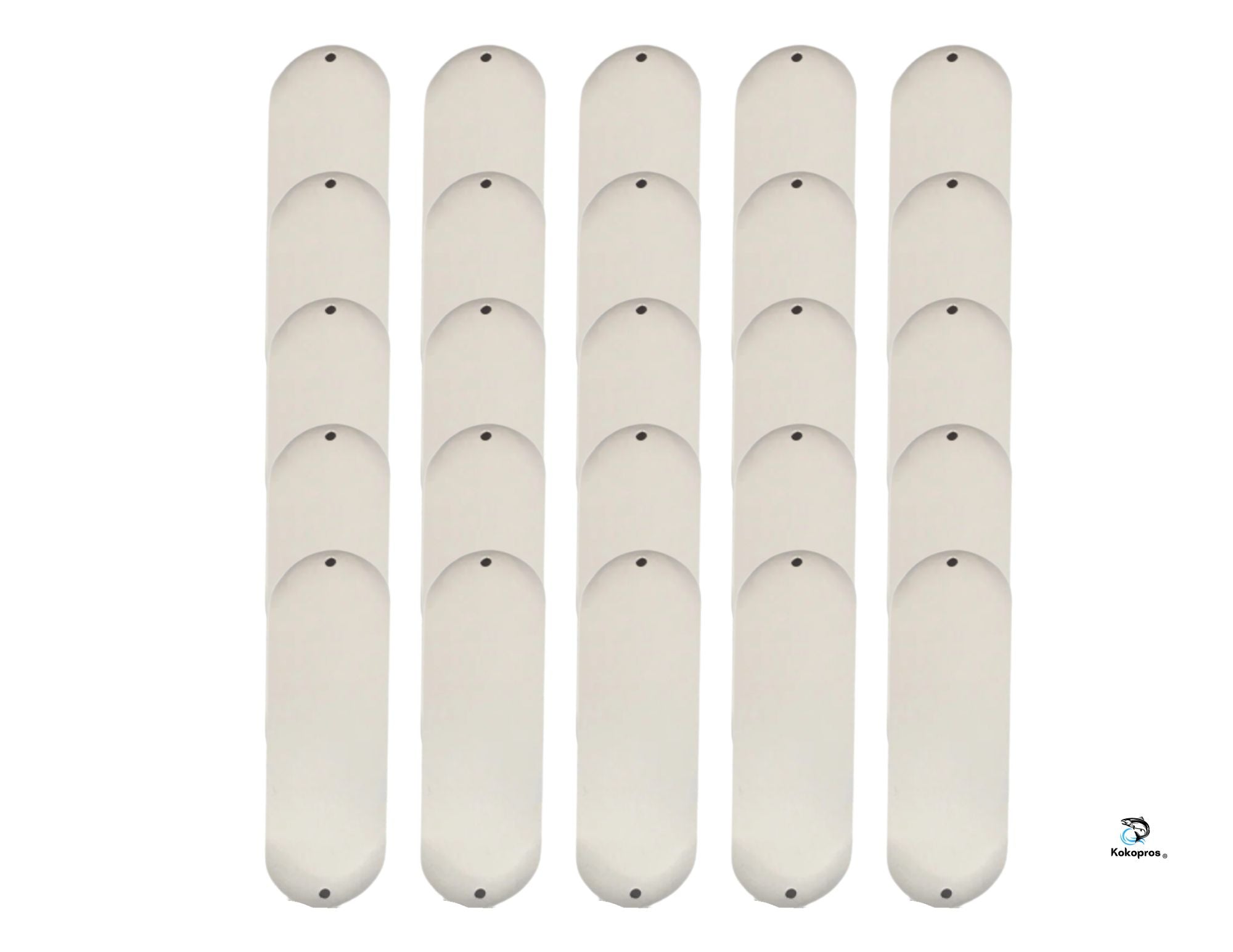Dodger blanks - KOKOPROS® Skateboard Blank White Dodgers - 4 3/4"- WHITE - 25PK