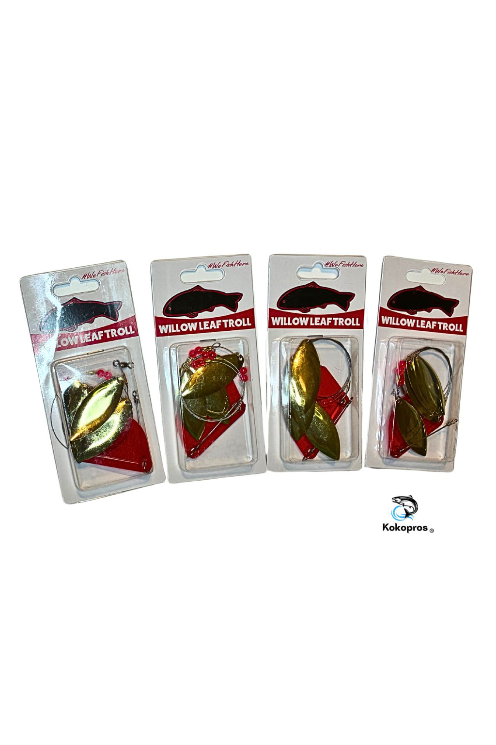 KOKOPROS® willow leaf trolling gear, 4-pack, alternate view