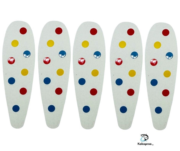 Stickers - KOKOPROS ® ** (CHOOSE YOUR COLORS HERE FOR A QUICK SELECTION).  Stickers for 5 1/2-inch Teardrop Flashers (5 pack)