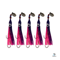 KOKOPROS® Pink and Purple Luminous Octopus Hoochies 6 cm 5-Pack
