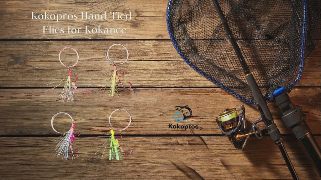 KOKOPROS®  Kokanee Hand Tied Fishing Flies  (4) Pack