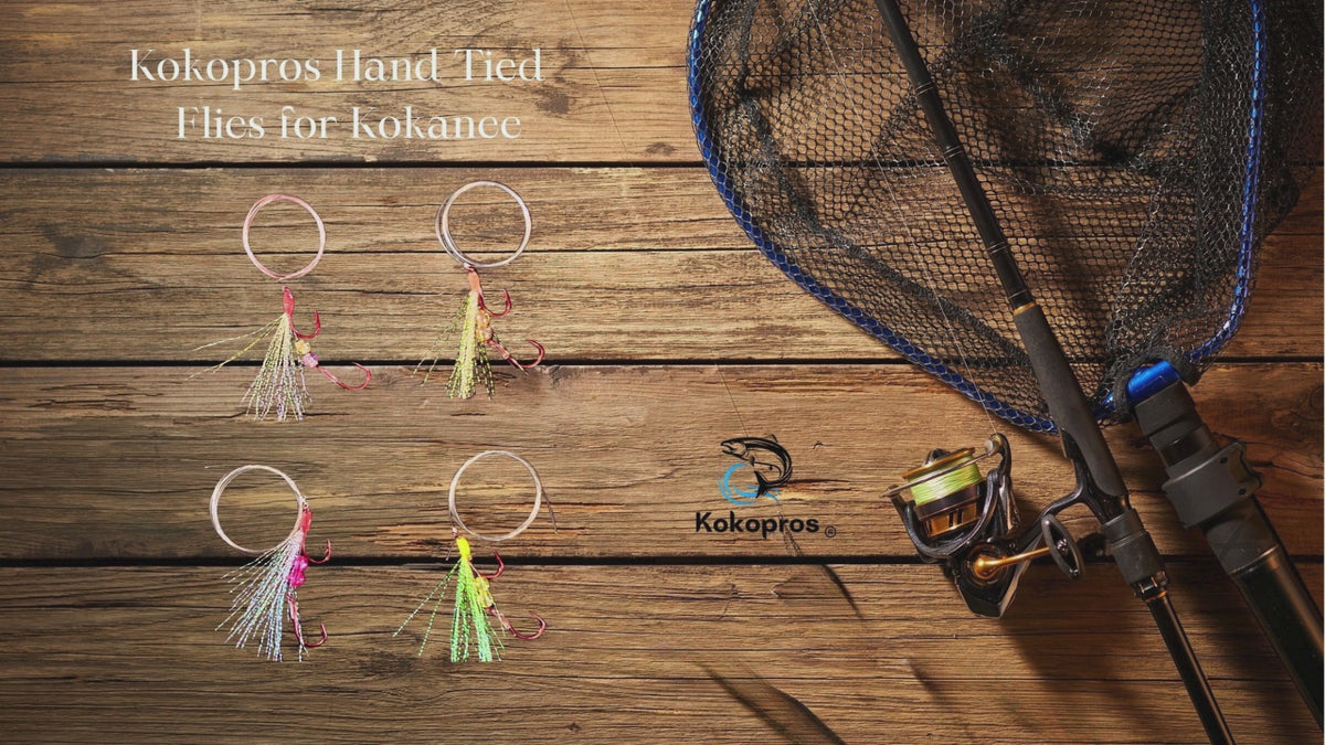 KOKOPROS®  Kokanee Hand Tied Fishing Flies  (4) Pack