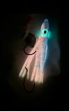 A+ Luminous Micro Hoochie #09  Premium Purple and Pink w/Nickle Spinner Blade- 5cm