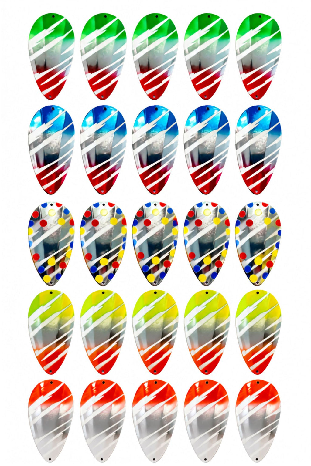 KOKOPROS® Jet Squadron airbrushed jet dodger blanks, 4 1/2-inch, 25-pack
