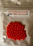 50- Premium Shiny Orange 5mm Beads - (used in a lot of our Shrimp and Hoochie's)