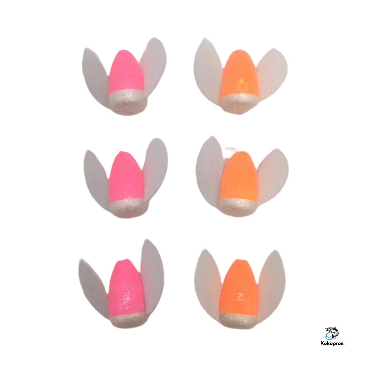 KOKOPROS® Spin n Glow spinners, 2 of each color, 6-pack