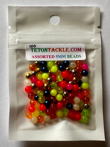 Beads - Size 5mm Assorted Colored Beads (100-PACK) $2.99- Best selection on line