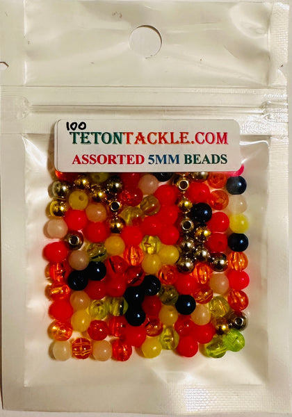 Beads - Size 5mm Assorted Colored Beads (100-PACK) $2.99- Best selection on line
