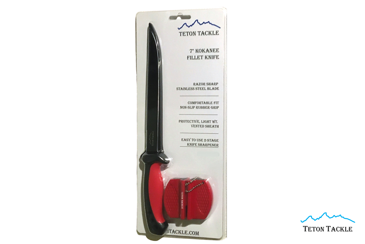 KOKOPROS® red 7-inch kokanee fillet knife, alternate view