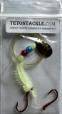 KOKOPROS Luminous  Micro Shrimp Ghost White #13 with Nickle Spinner Blade