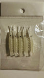 Luminous Ghost White Micro Shrimp 4cm 5-packs #13 4cm