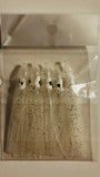 5cm LUMINOUS Squid Skirts - #7  Ghost White 5-PACKS