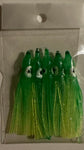 5CM LUMINOUS Squid Skirts #10  Green Chartreuse 5-Packs