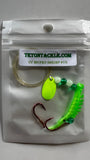 UV Micro Shrimp- Green #10- Bright Green w/ Chartreuse Spinner Blade