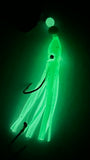 A+ LUMINOUS 6cm Octopus Hoochies w/Nickel Spinner Blade #5- Real Glow