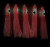 A+ LUMINOUS MICRO HOOCHIE #2 - HOT PINK with PINK Spinner Blade #1 Seller of all time